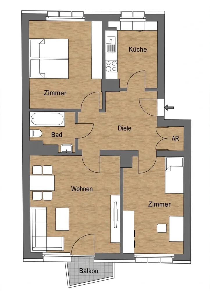 3 Zimmer Wohnung mit 73 m² in Essen – Bild 10