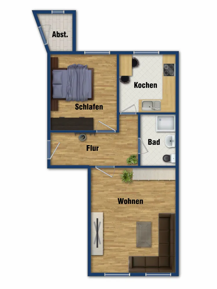2 room apartment with 44 m² in Chemnitz – Photo 11