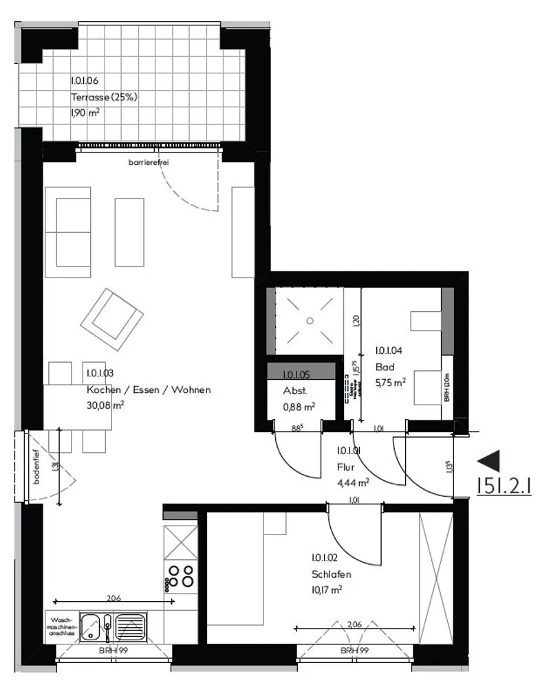 2 Zimmer Wohnung mit 53 m² in Borken – Bild 7
