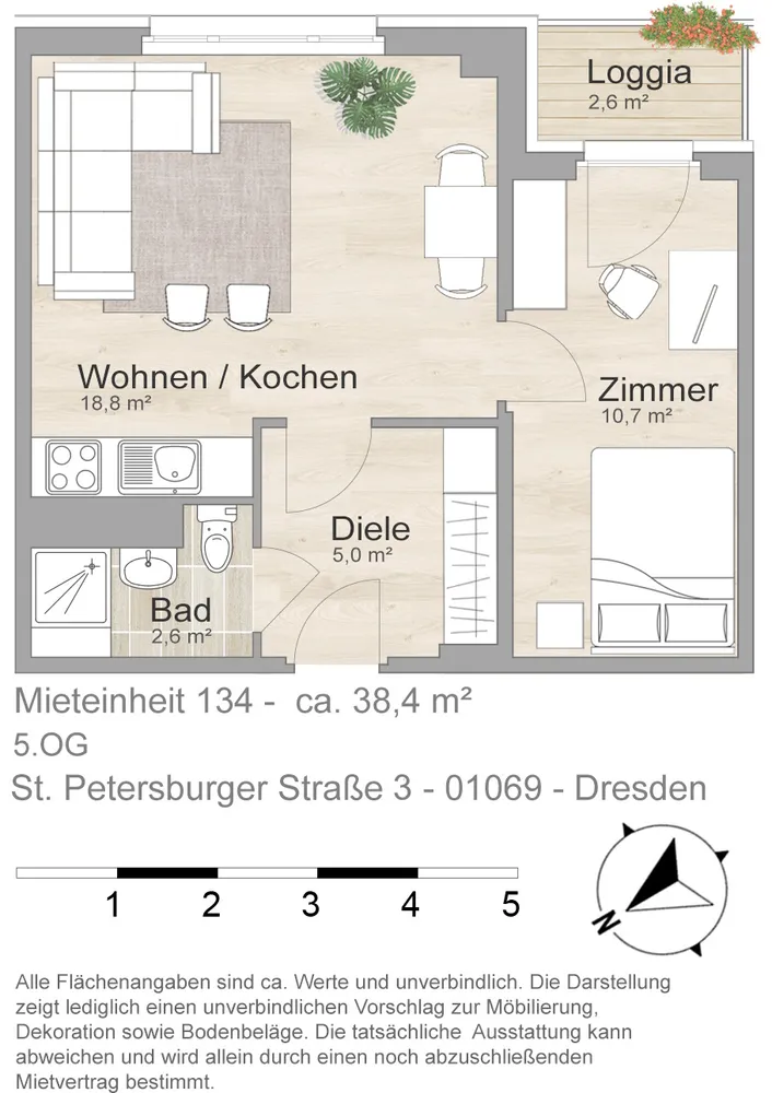 2 Zimmer Wohnung mit 38 m² in Dresden – Bild 7
