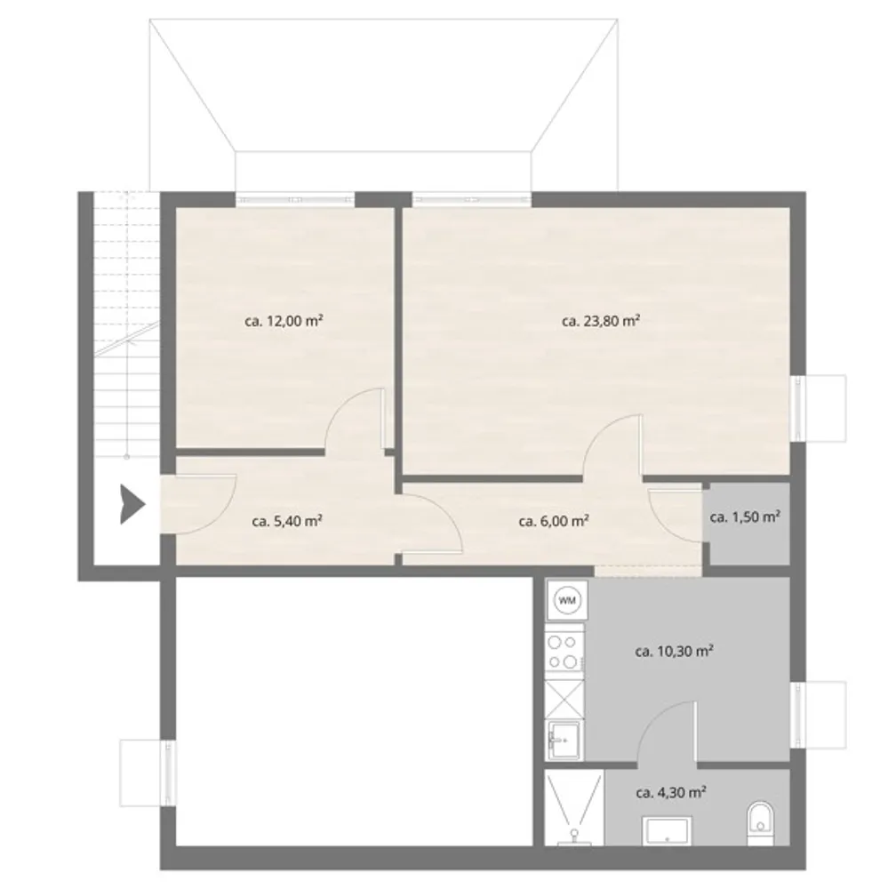 2 Zimmer Wohnung mit 63 m² in Augsburg – Bild 2