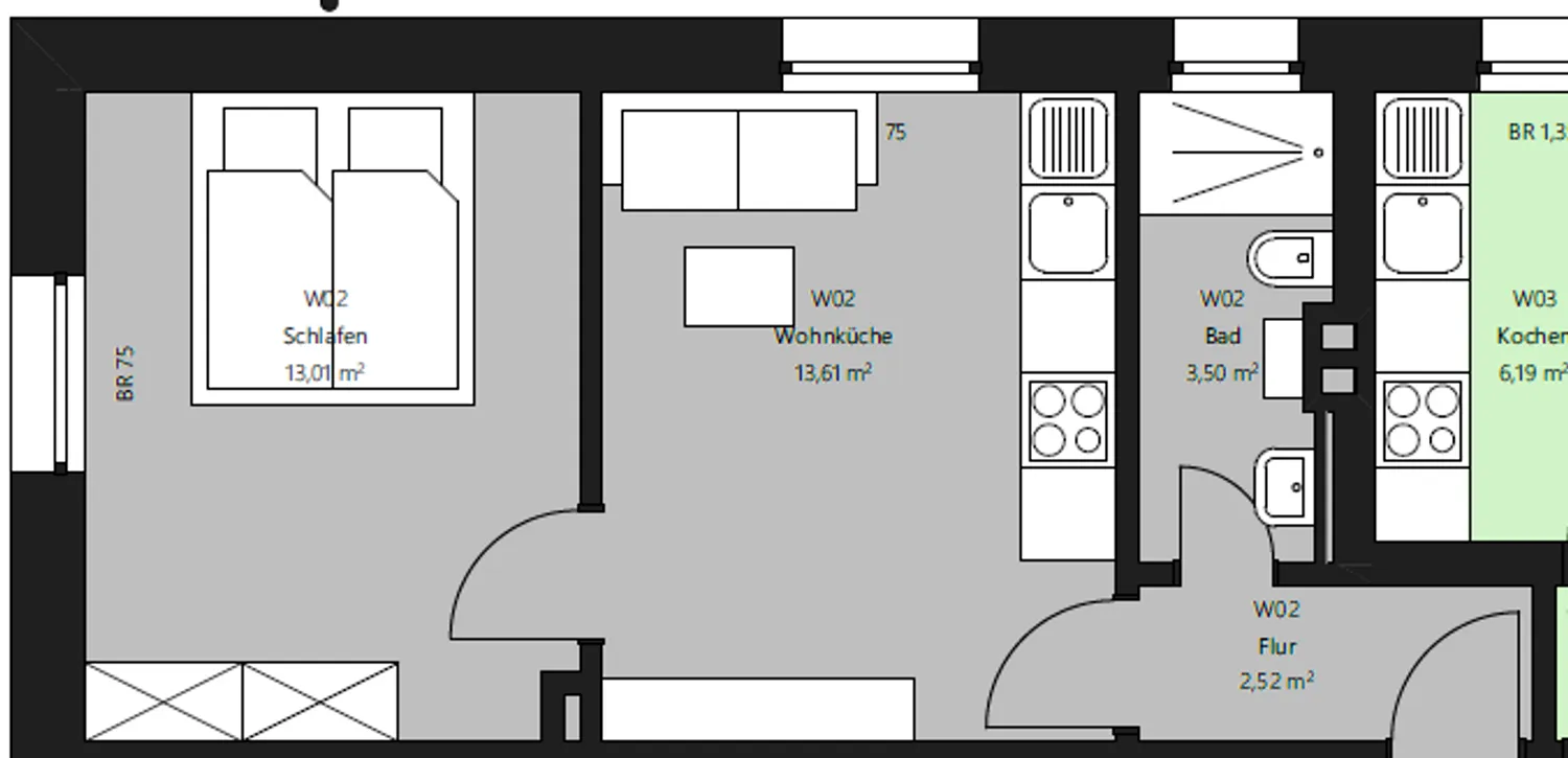 2 Zimmer Wohnung mit 33 m² in Duisburg – Bild 10