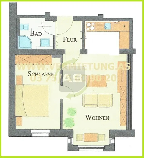 2 Zimmer Wohnung mit 38 m² in Zwickau – Bild 4