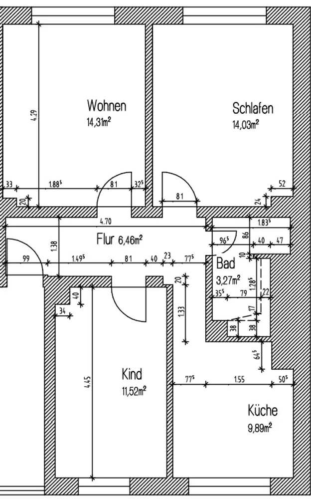 3 Zimmer Wohnung mit 64 m² in Oberhausen – Bild 2