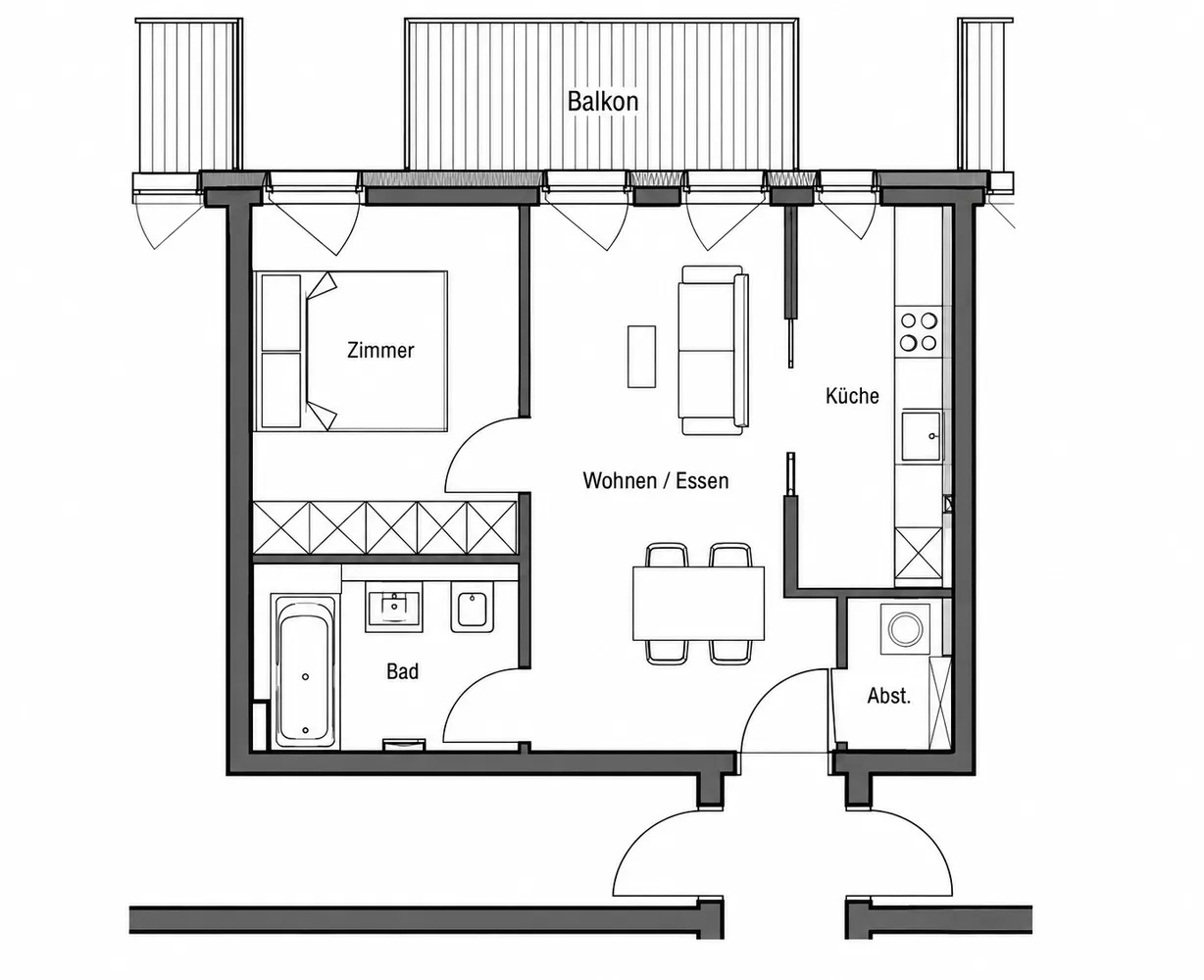2 room apartment with 55 m² in Frankfurt am Main – Photo 3