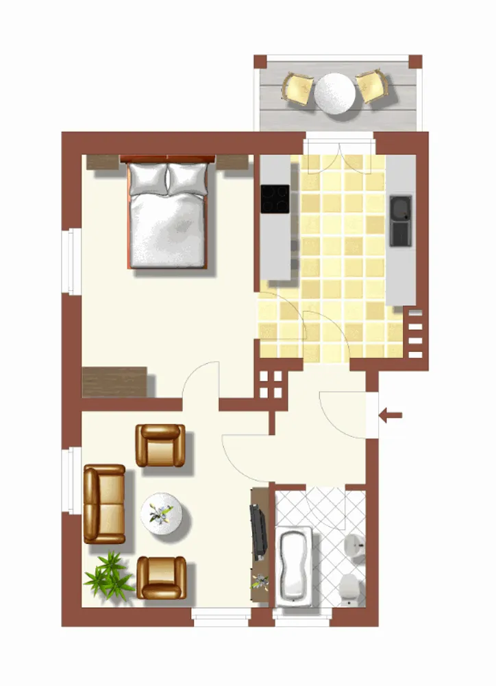 2 Zimmer Wohnung mit 49 m² in Essen – Bild 2