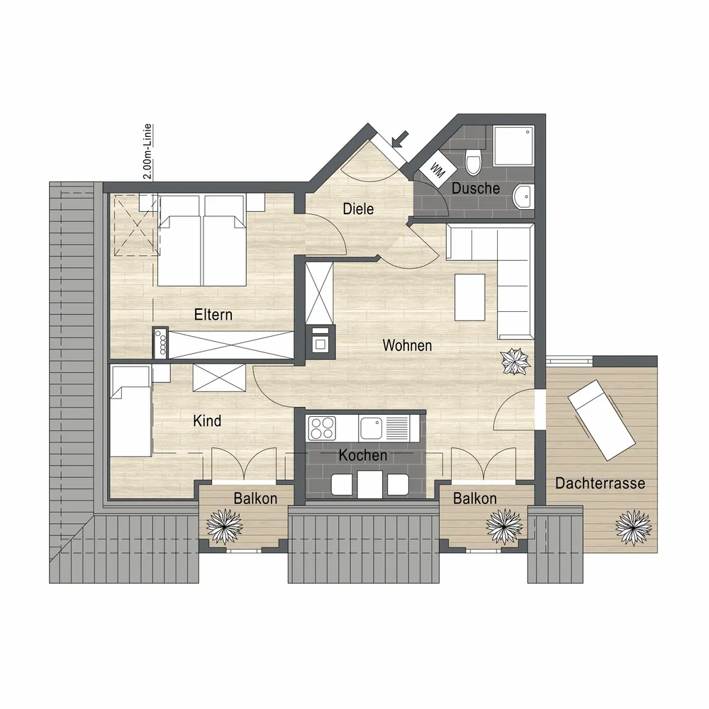3 Zimmer Wohnung mit 63 m² in Aachen – Bild 9