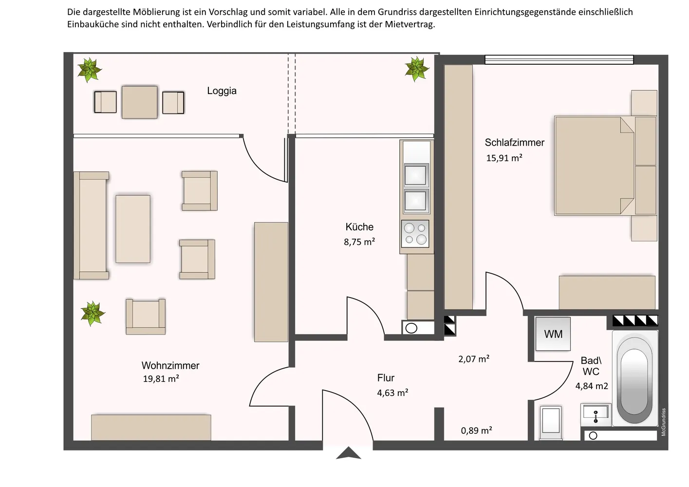 2 Zimmer Wohnung mit 61 m² in Darmstadt – Bild 5