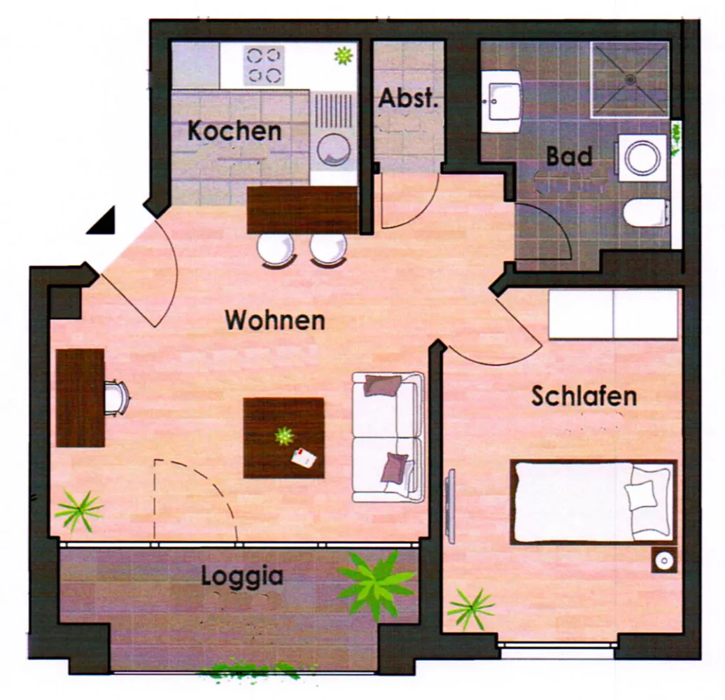 2 Zimmer Wohnung mit 48 m² in Osnabrück – Bild 2
