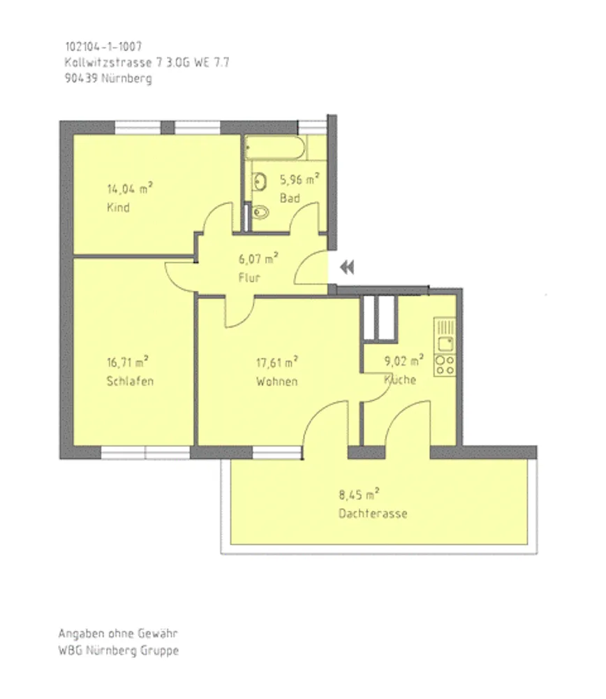 3 room apartment with 77 m² in Nuremberg – Photo 3