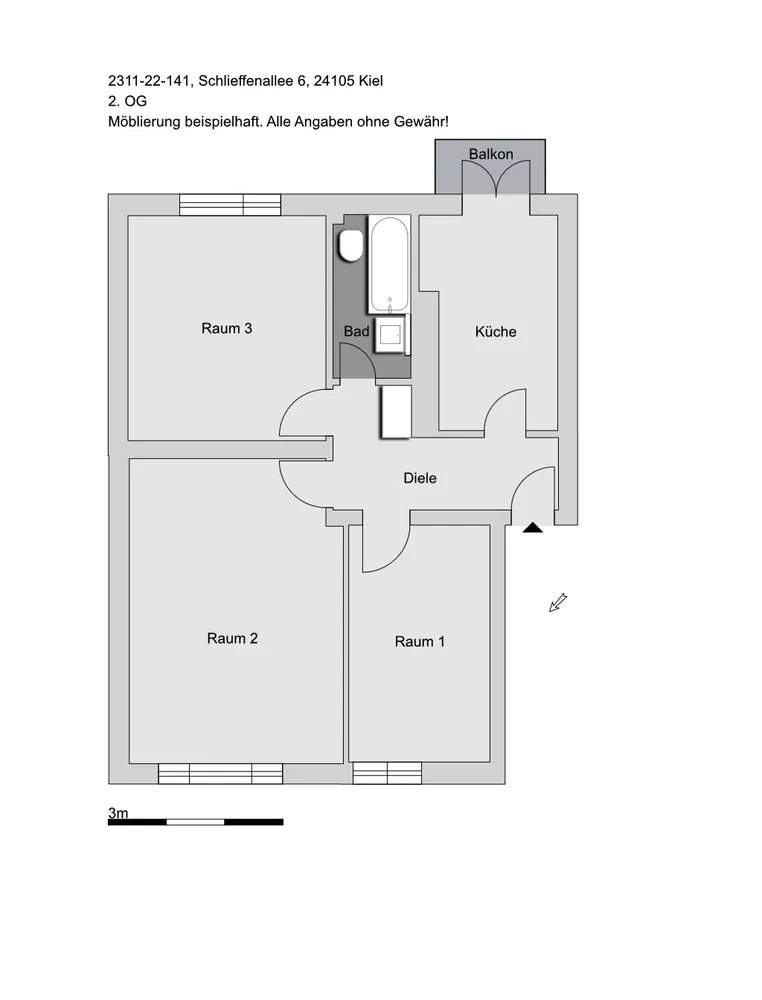 3 room apartment with 61 m² in Kiel – Photo 3