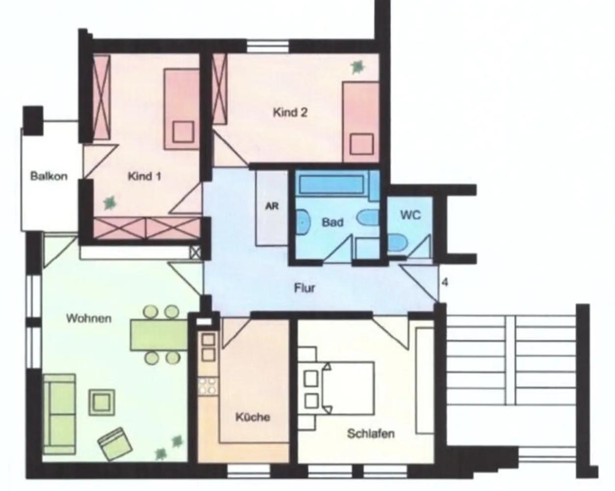 4 Zimmer Wohnung mit 100 m² in München – Bild 2