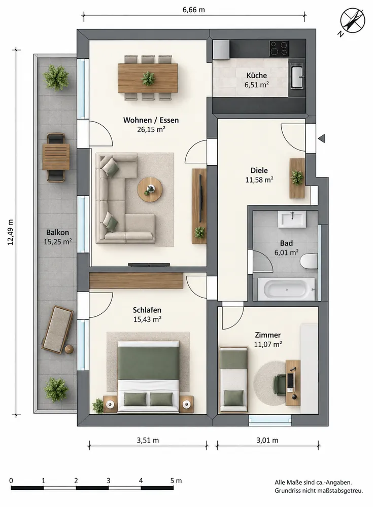 3 Zimmer Wohnung mit 84 m² in Bielefeld – Bild 12