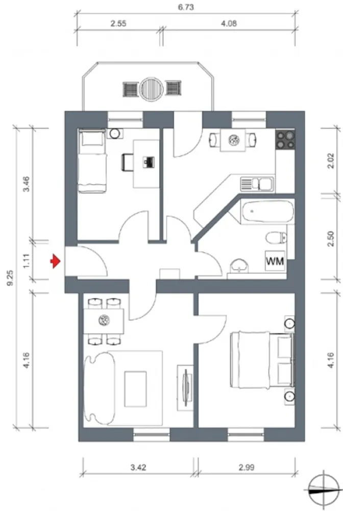 3 Zimmer Wohnung mit 60 m² in Magdeburg – Bild 4