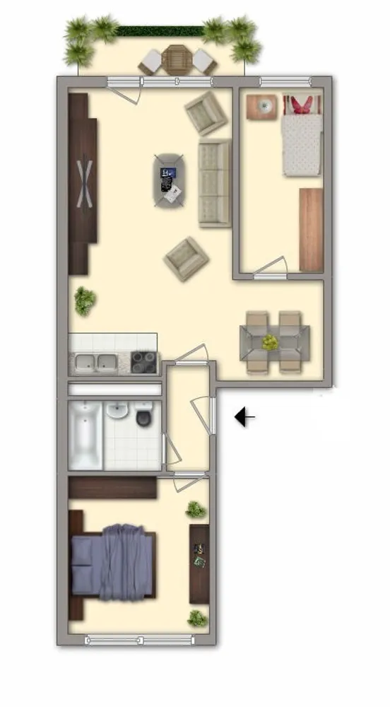3 room apartment with 54 m² in Chemnitz – Photo 3