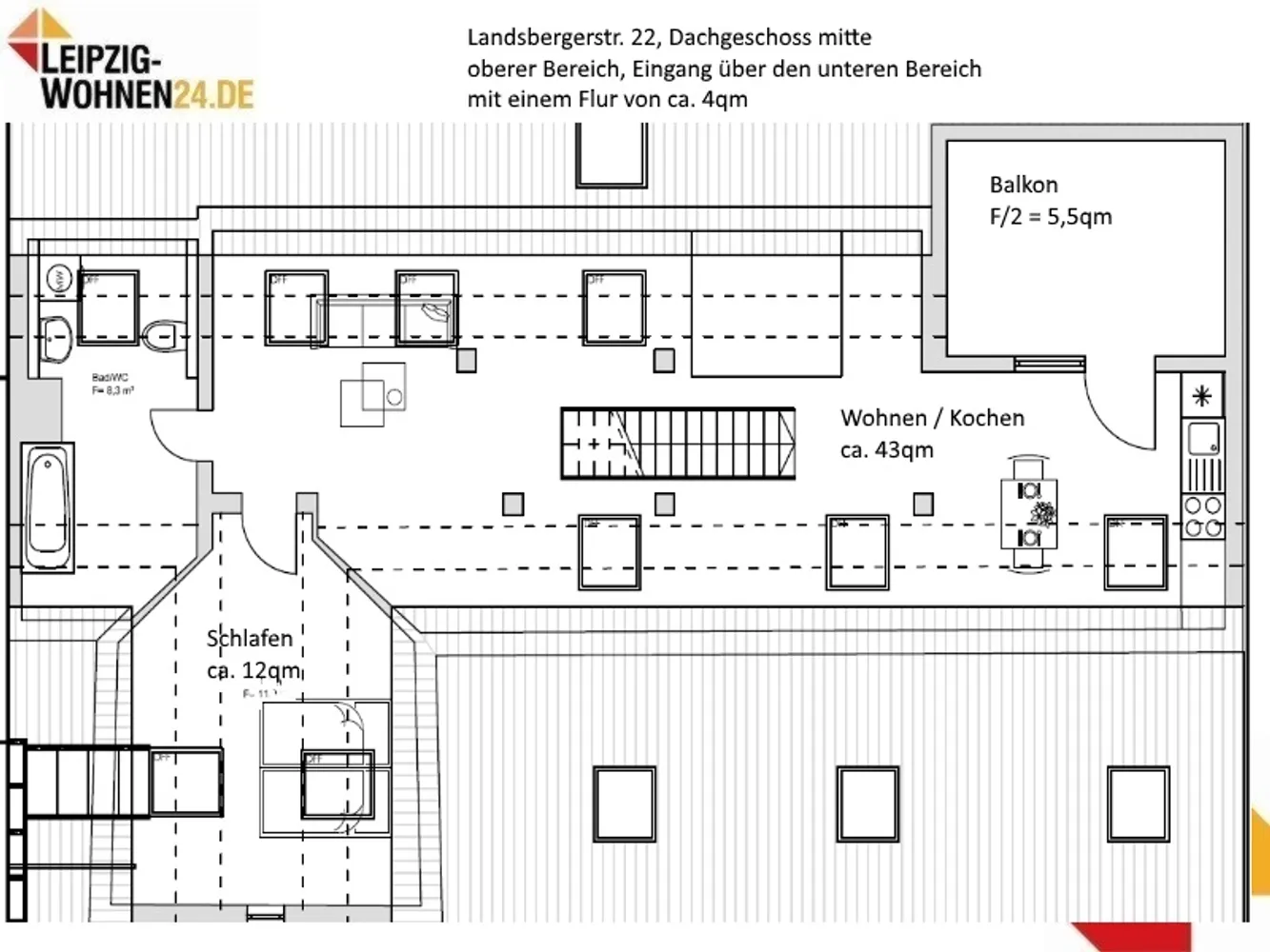 2 Zimmer Wohnung mit 60 m² in Leipzig – Bild 11