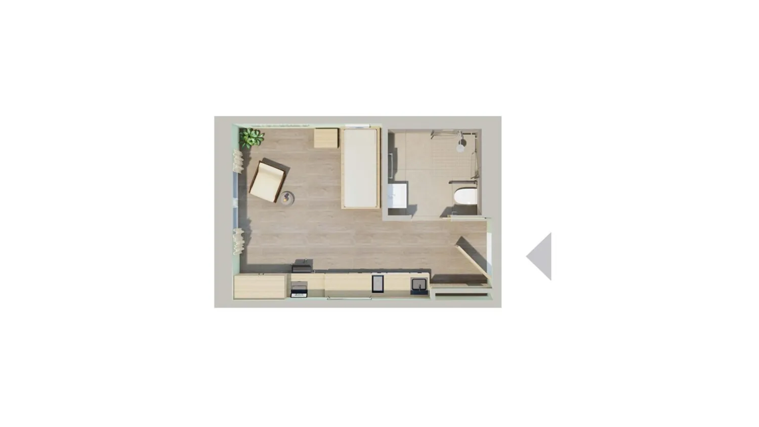 1 Zimmer Wohnung mit 30 m² in Straubing – Bild 7