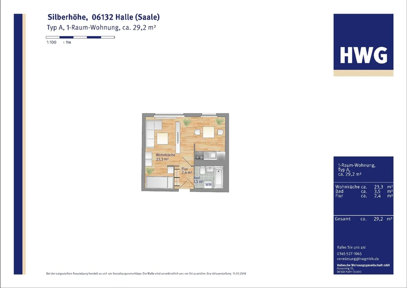 1 Zimmer Wohnung mit 29 m² in Halle (Saale) – Bild 3