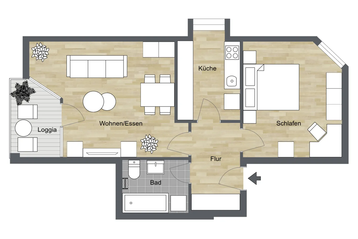 2 Zimmer Wohnung mit 58 m² in Bielefeld – Bild 11