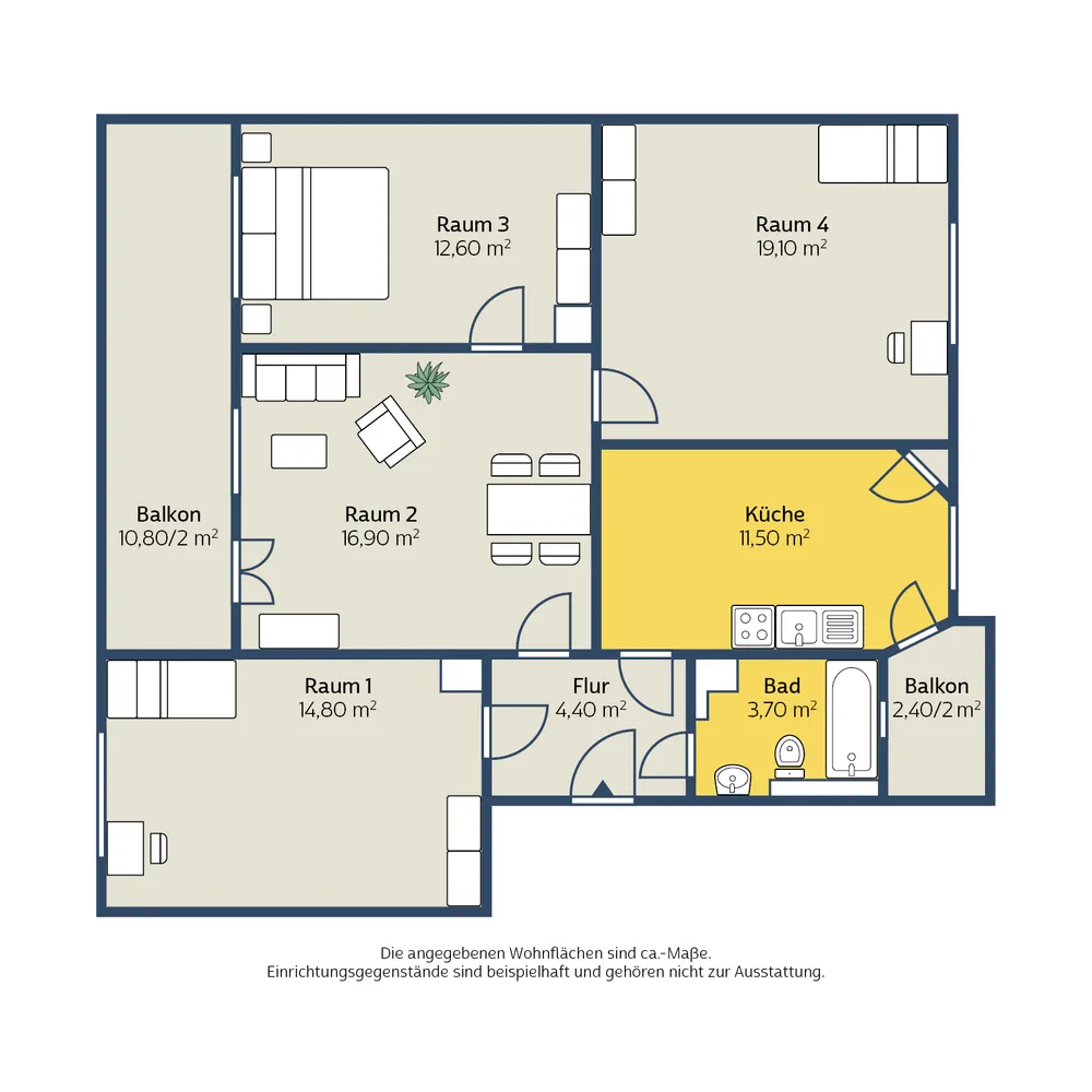 4 room apartment with 90 m² in Leipzig – Photo 9