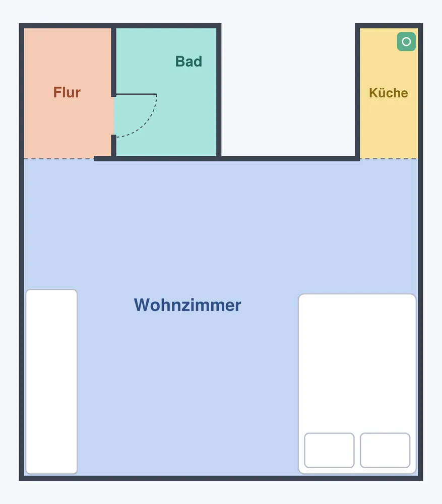 1 room apartment with 25 m² in Frankfurt am Main – Photo 7