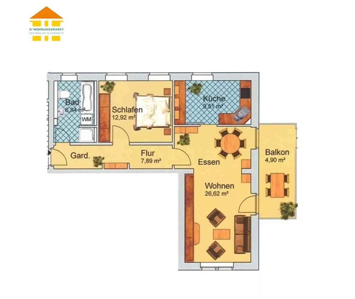 2 Zimmer Wohnung mit 69 m² in Chemnitz – Bild 5
