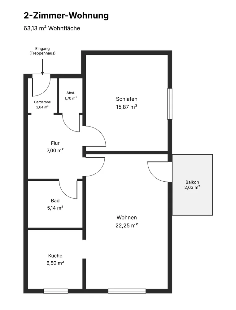 2 Zimmer Wohnung mit 63 m² in Lahr/Schwarzwald – Bild 3