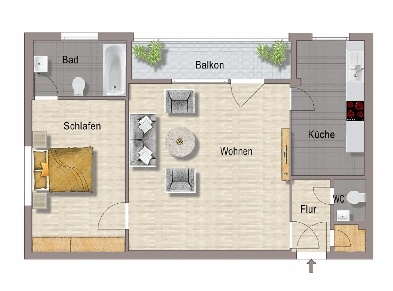 2 Zimmer Wohnung mit 62 m² in Siegen – Bild 2