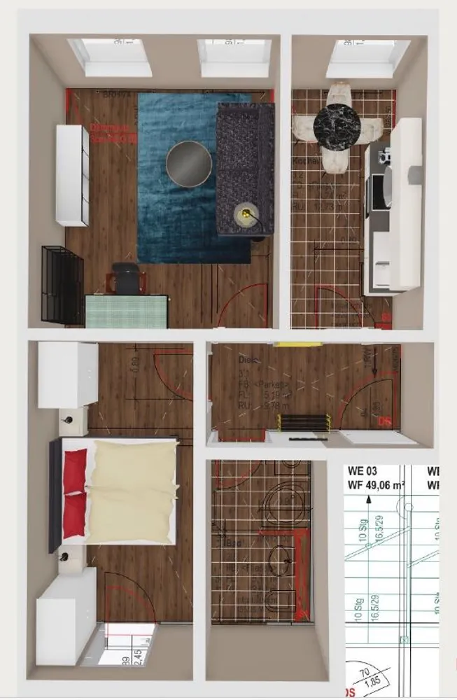 2 Zimmer Wohnung mit 49 m² in Leipzig – Bild 2