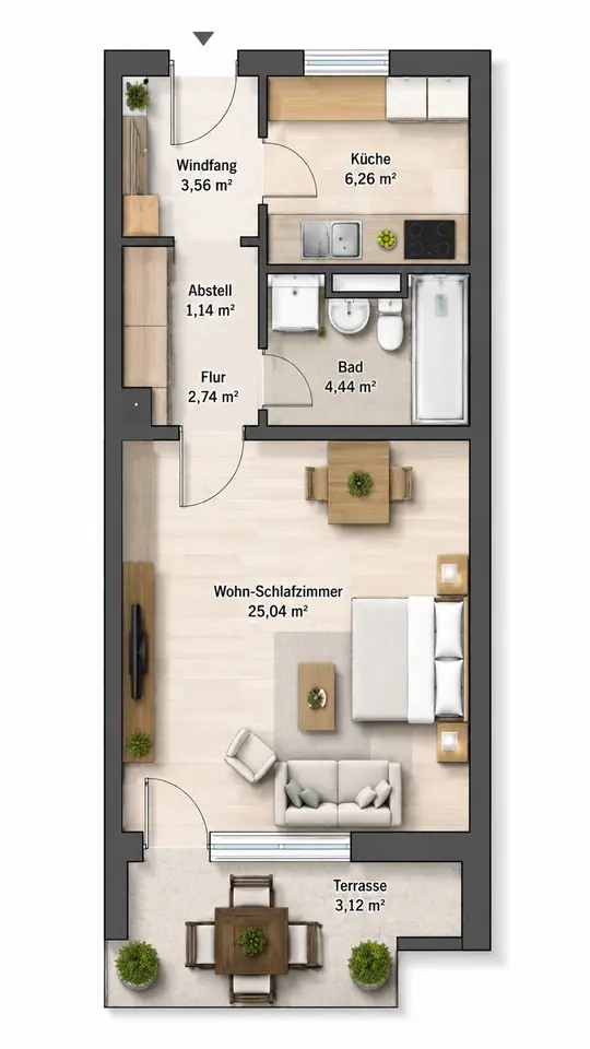 Studio mit 42 m² in Traunstein – Bild 6