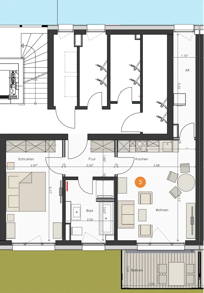 2 Zimmer Wohnung mit 56 m² in Rostock – Bild 7