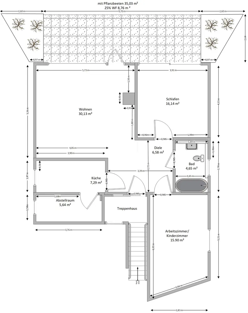 4 Zimmer Wohnung mit 95 m² in Garbsen – Bild 8