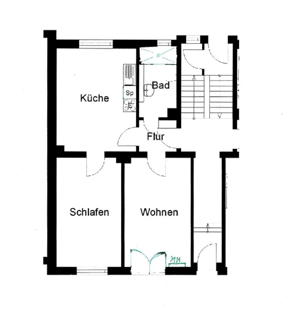 3 Zimmer Wohnung mit 59 m² in Herne – Bild 1
