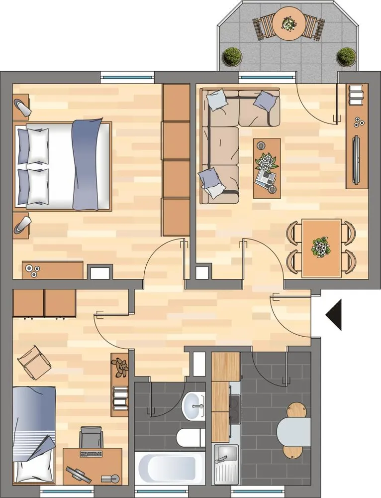 3 Zimmer Wohnung mit 57 m² in Witten – Bild 2