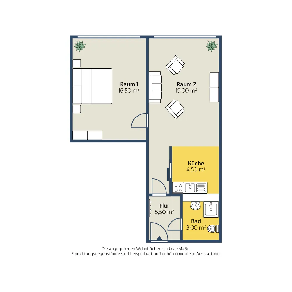 2 Zimmer Wohnung mit 48 m² in Leipzig – Bild 2