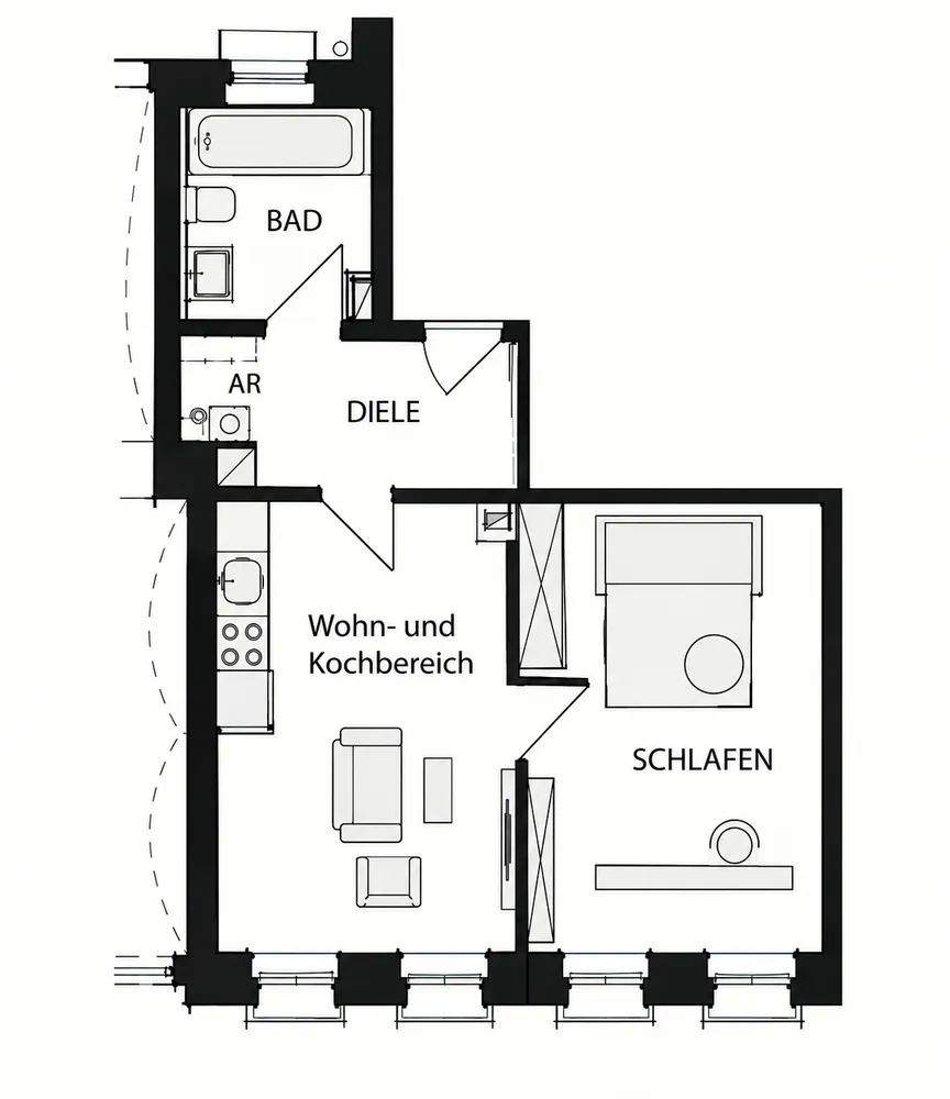 2 Zimmer Wohnung mit 40 m² in Leipzig – Bild 5