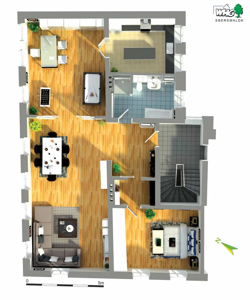 3 Zimmer Wohnung mit 135 m² in Eberswalde – Bild 2