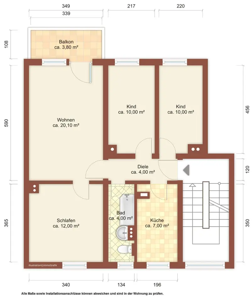 4 Zimmer Wohnung mit 70 m² in Löbau – Bild 5