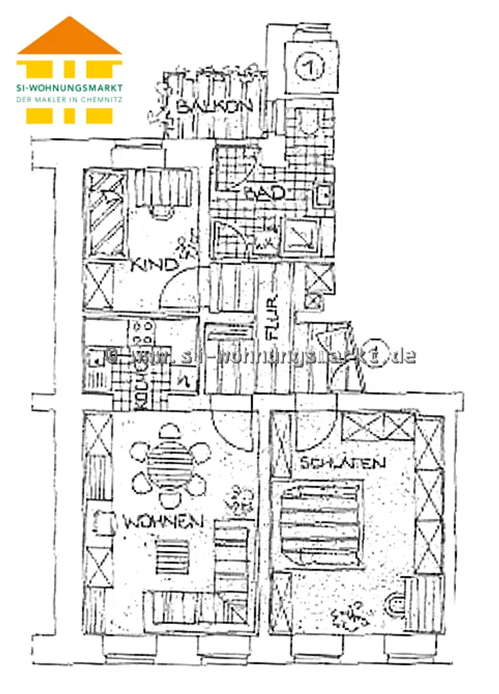 3 Zimmer Wohnung mit 68 m² in Chemnitz – Bild 4