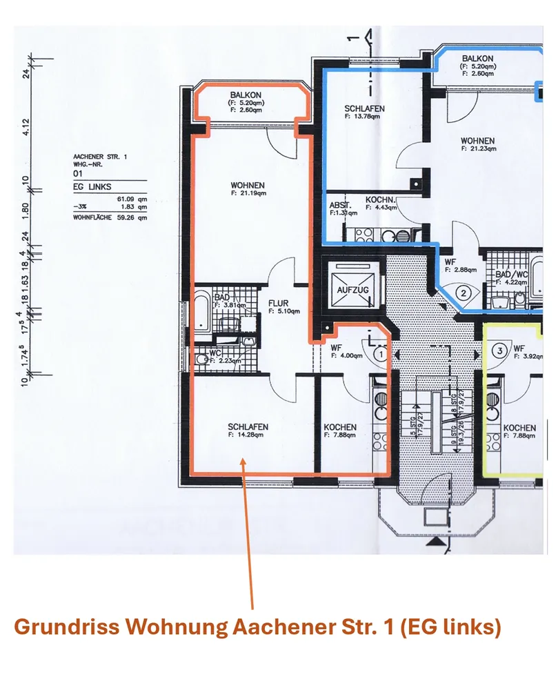 2 Zimmer Wohnung mit 59 m² in Nürnberg – Bild 1