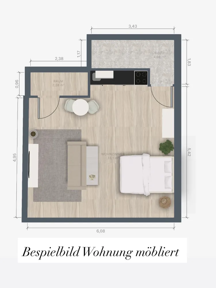 1 Zimmer Wohnung mit 30 m² in Duisburg – Bild 7