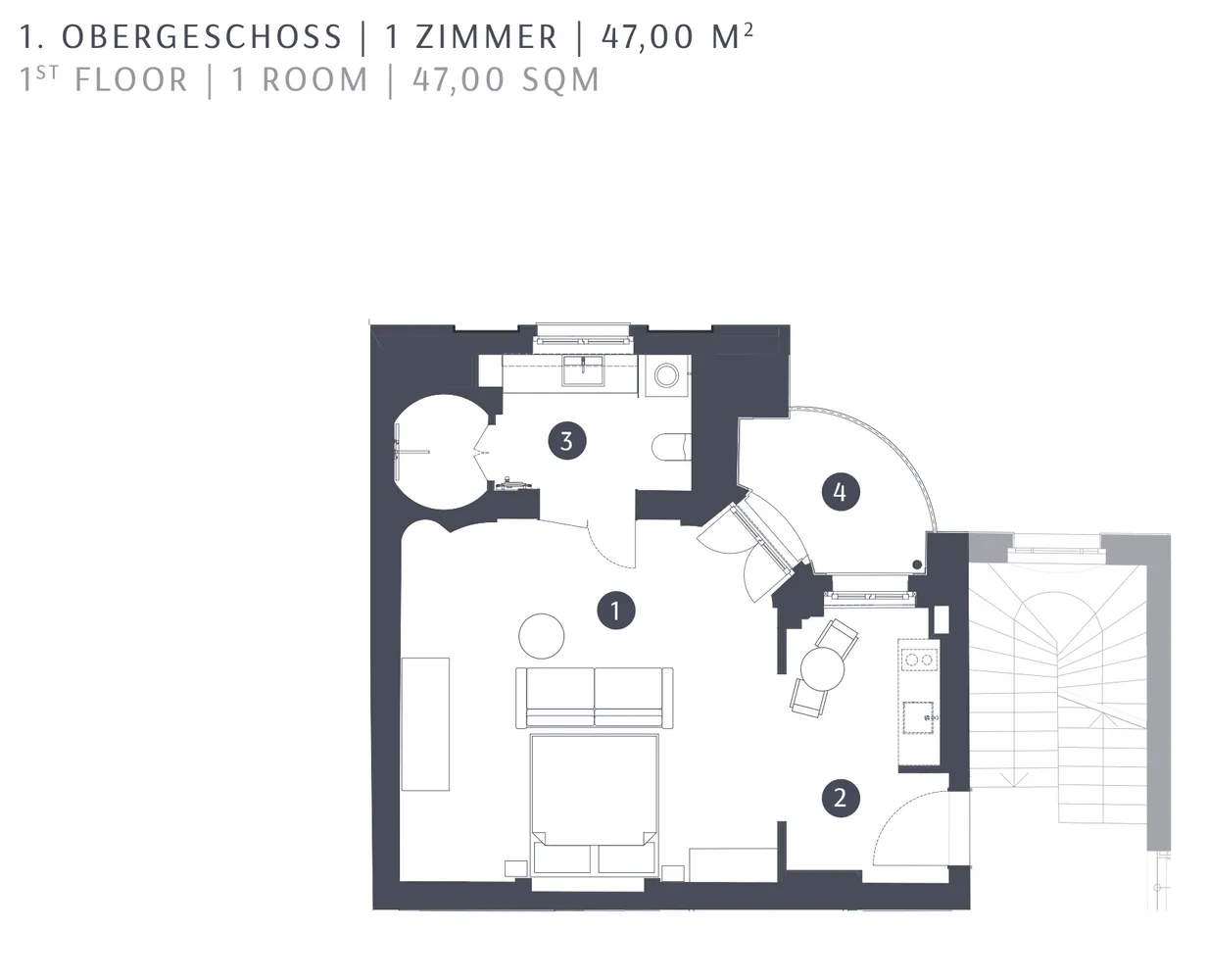 1 Zimmer Wohnung mit 47 m² in Berlin – Bild 4