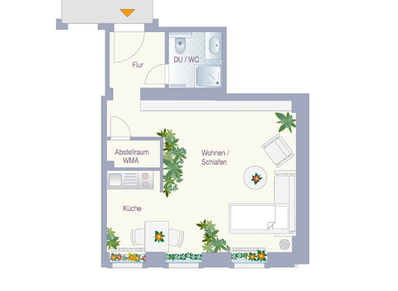 2 Zimmer Wohnung mit 38 m² in Dresden – Bild 2