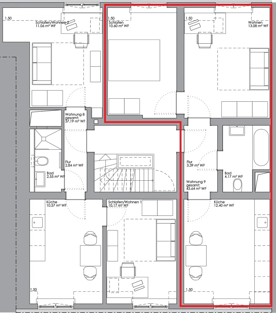 2 Zimmer Wohnung mit 44 m² in Aachen – Bild 10