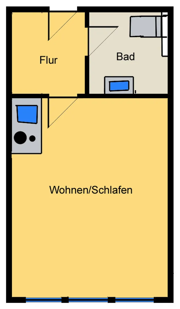 1 Zimmer Wohnung mit 13 m² in München – Bild 6
