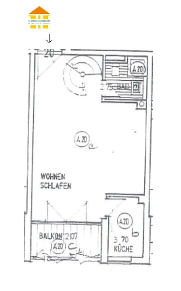 2 Zimmer Wohnung mit 55 m² in Chemnitz – Bild 3