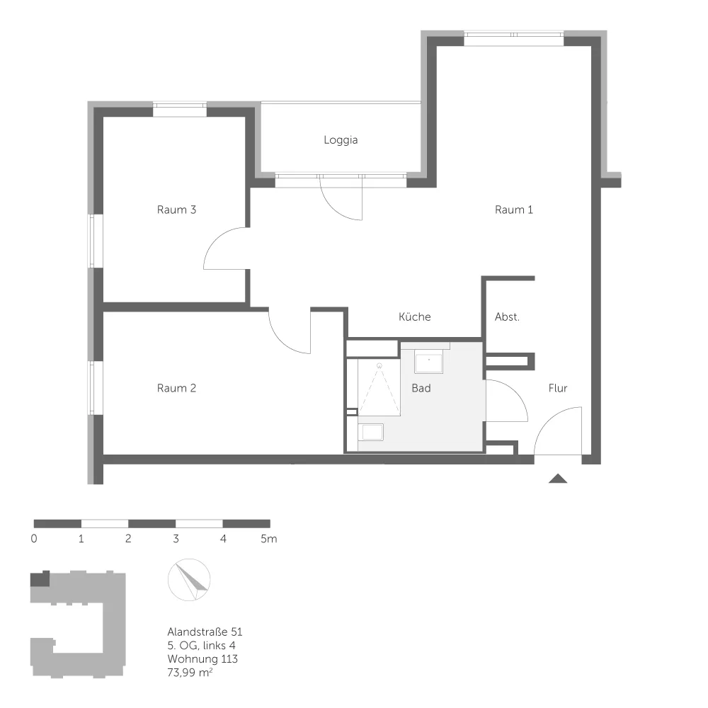 3 Zimmer Wohnung mit 74 m² in Berlin – Bild 8