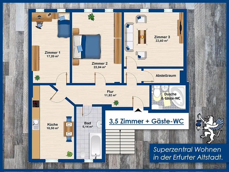 WG-Zimmer mit 96 m² in Erfurt – Bild 10