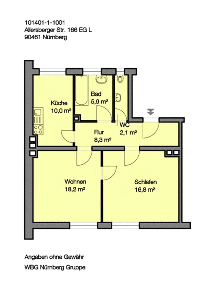 2 Zimmer Wohnung mit 61 m² in Nürnberg – Bild 9