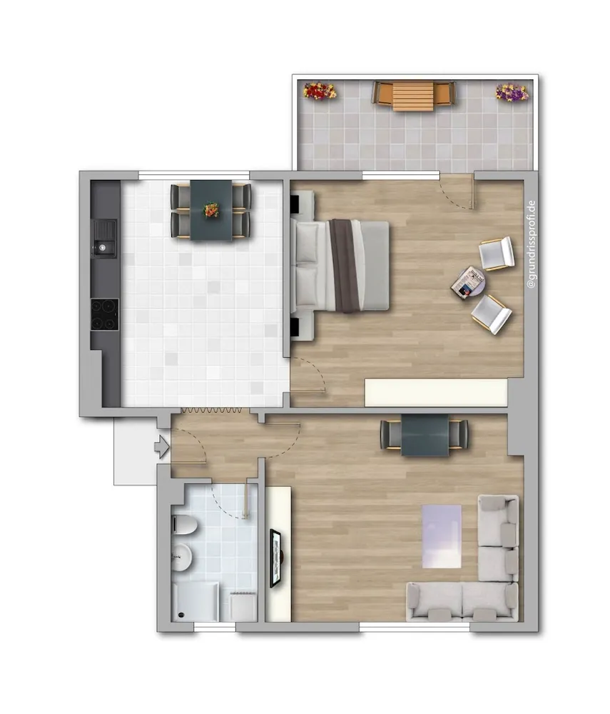 2 room apartment with 56 m² in Magdeburg – Photo 3